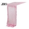 Tablecloth Decor Table Runner Rustic Soft Washable Party Decoration Non-Fading Hand-dyed Wedding Cloth