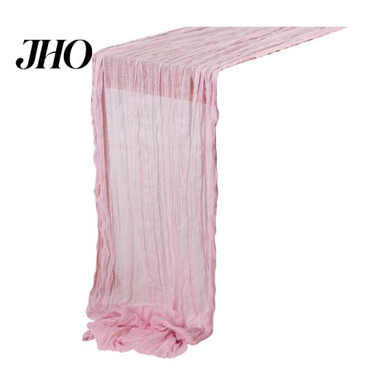 Tablecloth Decor Table Runner Rustic Soft Washable Party Decoration Non-Fading Hand-dyed Wedding Cloth