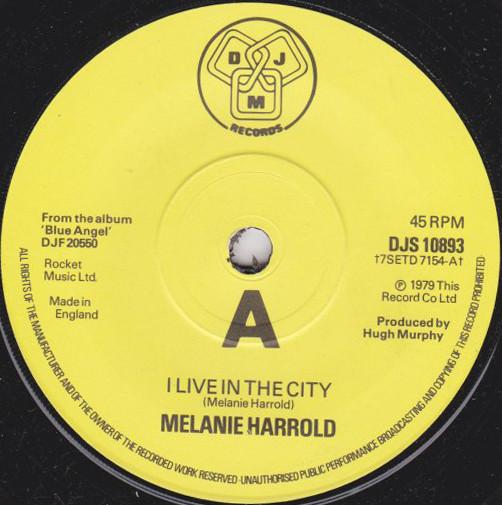 7inch Record MELANIE HARROLD - I Live In The City DJS10893 DJM 1979 UK Country/Folk Used