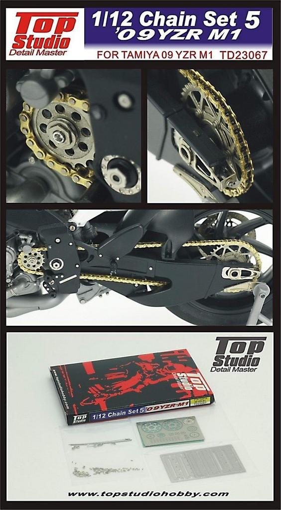Top Studio Yamaha 2009 Chain Set 7 Tamiya TD23067 YZR-M1 1/12