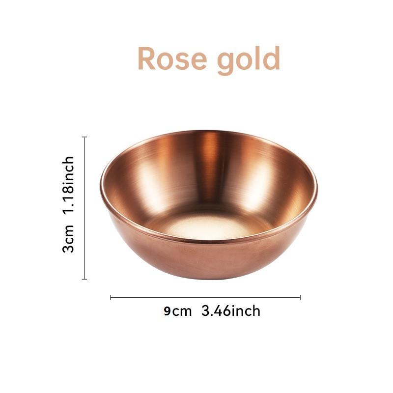 1Pcs Stainless Steel Golden Colorful Sauce Dishes Appetizer Seasoning Serving Dishes Sets Tray Splice Plates Kitchen Tableware