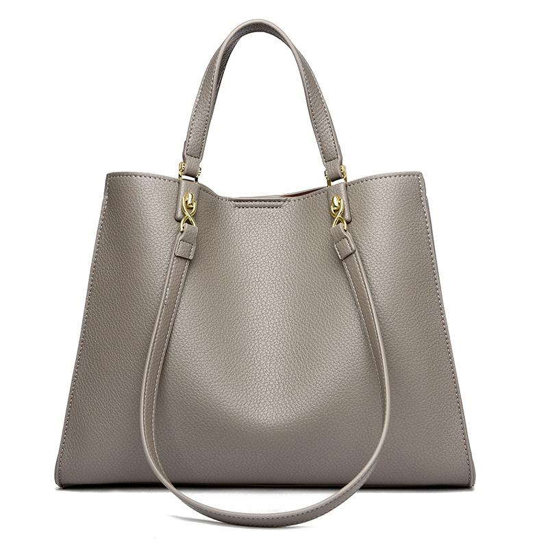 Portable Tote Bag Women's New Large-capacity Shoulder Bag Soft Leather Fashionable and Simple Commuter Messenger Bag