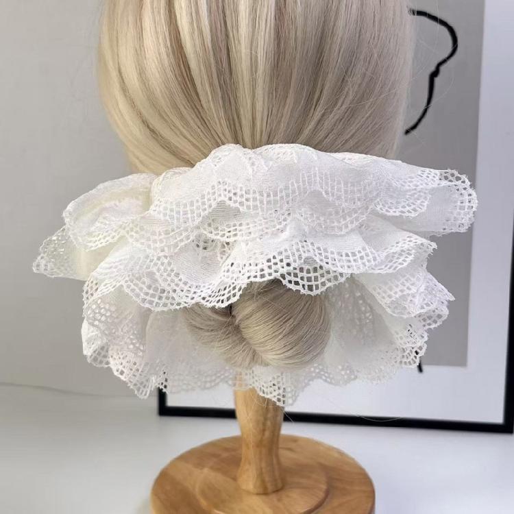 Elaborate Lace Hair Tie for Women Hair Rings Lovely Multi Layer Lace Scrunchies Oversized Hair Rope Hair Tie