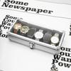 Jewelry Watches Display Storage Box Useful Aluminium Watches Box 12 Grid Slots Square Case Suede Inside Rectangle Watch Holder