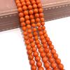1 Strand Orange Coral Smooth Round Beads 7.5-8mm, Synthetic Stone Beads for Handmade Jewelry Makers, Bracelet Necklace Craft Supplies