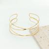 Trendy Exaggeration Hollowed-out Multiple Layers Cross Personalized Arm Ring Adjustable Opening Bangles for Women Ewellery Gifts