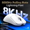 ATTACK SHARK V5 Gaming Mouse, Wireless, 8000Hz Polling Rate, Ultra-Lightweight, Tri-Mode, PAW3950MAX Sensor, 42000 DPI, Large Mouse, Symmetrical