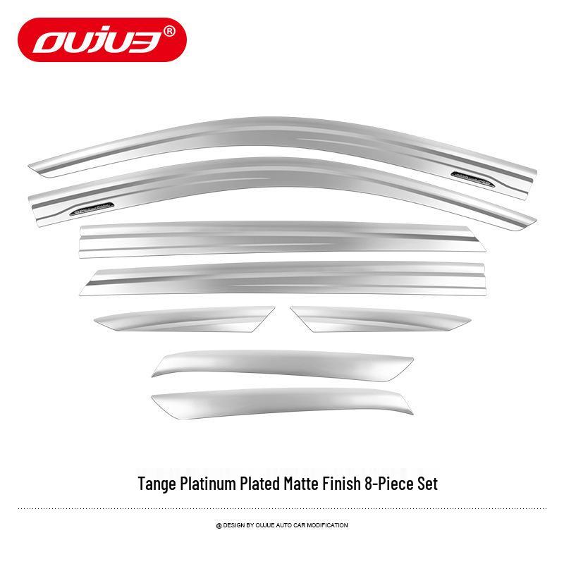 Volkswagen Tayron X T-Roc T-Cross Electroplated Rain Visors - Car Window Eyebrow Decorative Strips for Exterior Modification