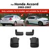 4 Pezzi Paraspruzzi Parafanghi Auto Paraspruzzi Auto Compatibili con Honda Accord Berlina 2003 2004 2005 2006 2007