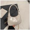 IELGY Fashion Patent Leather Portable Crescent Bag Underarm Bag