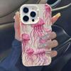Pink Jellyfish Phone Pro Max Transparent Cover for iPhone 16 16E 15 14 13 12 11 Case