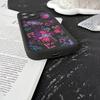 Black floral printed TPU phone case suitable for iPhone 17 16 15 14 13 12 11 Pro/Max/Plus anti drop and shockproof back cover