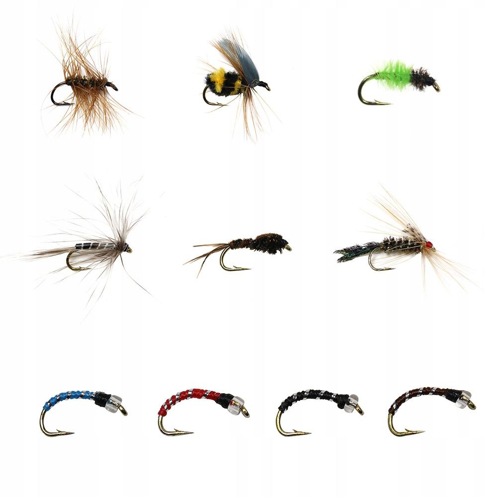 Fly Trout Grayling Salmon Trout Asp Ide Chub Set Of 32 Pcs Baits Flies