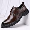 Fashion Brand Men'S Pointed Breathable Banquet Oxford Shoes Summer New Comfortable Lace Up Men'S Business Formal Leather Shoes