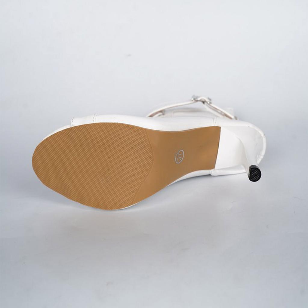 Formal Style Sandals 2026 Women'S Toe Stiletto Heels Leather Lace Up Strap Mid Calf Open Toe Sandal For Womens Party Sandalias