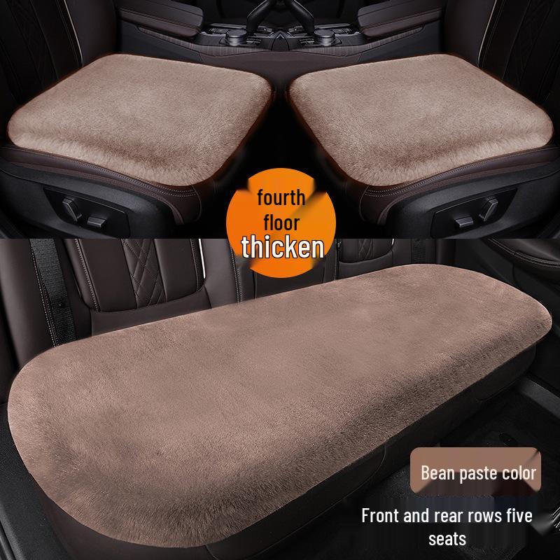 Plush Winter Car Seat Cushion Set: Thick, Warm, Universal Fit for All Seasons