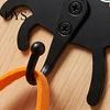 Autumn Atmosphere Wall Accessory Wooden Spider Hook for Keys Hat Towel, Cute Cartoon Black Decorative Halloween Theme Hangers Hanger, Mounted