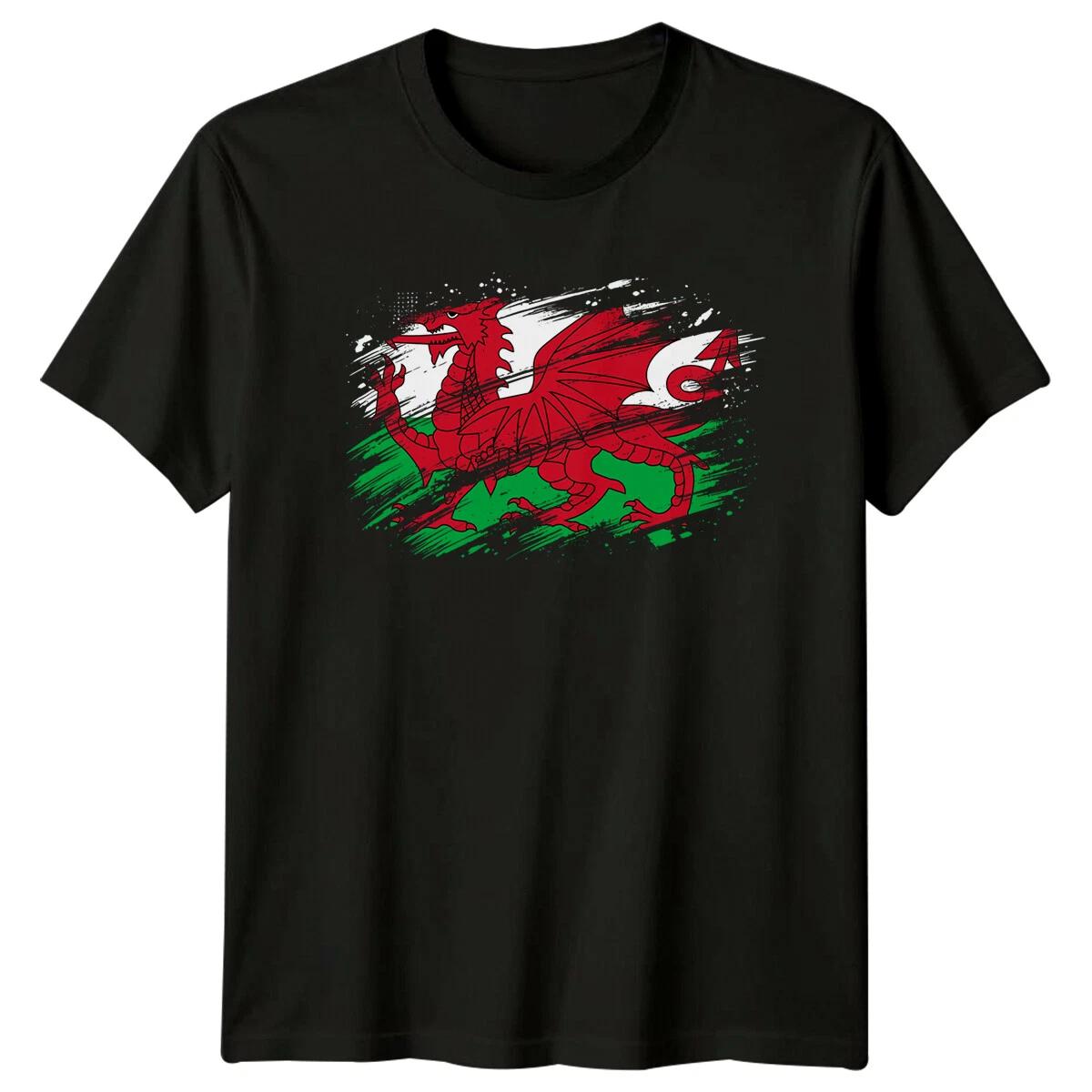 Welsh Dragon Wales Flag Mens T-Shirt Womens Tee Graphic Unisex Top XXXL