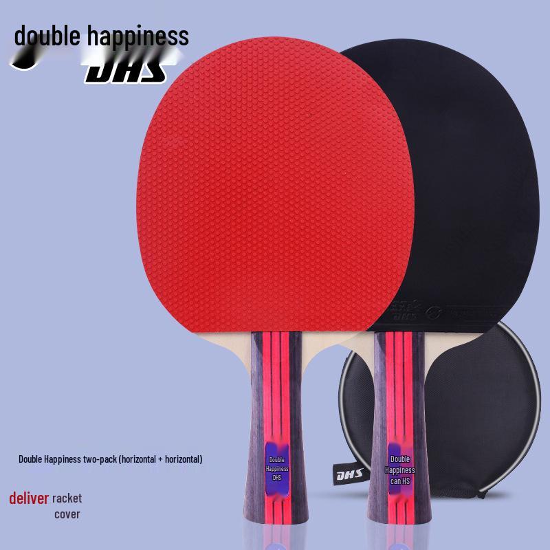 DHS Double Happiness Table Tennis Racket - Double-Sided Pimpled Rubber Type I/II/III 
