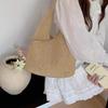 Straw bag women's literary shoulder new summer small fresh woven bucket bag