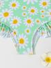2026 European Girls' Printed One-Piece Swimsuit for Toddlers