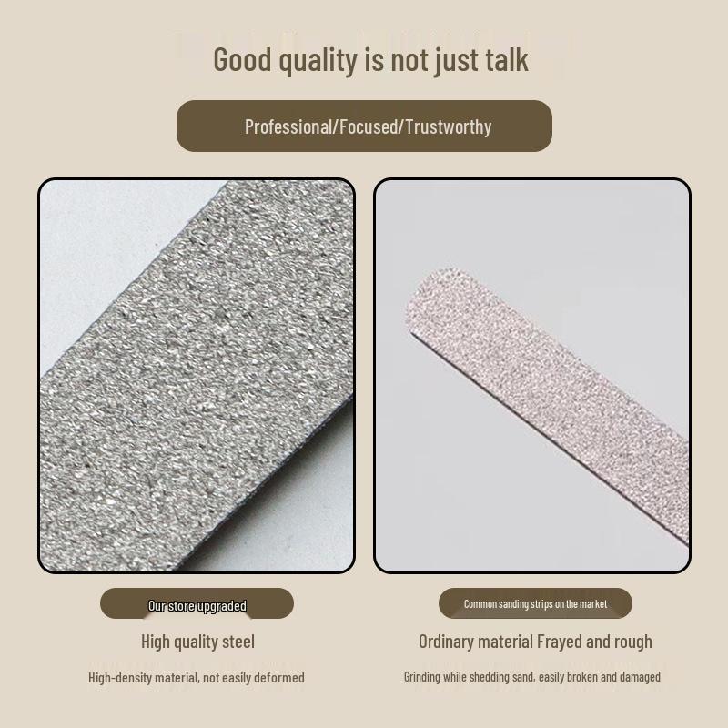 Doppelseitige Nagelfeile aus Edelstahl mit Kunststoffgriff zum Formen und Polieren