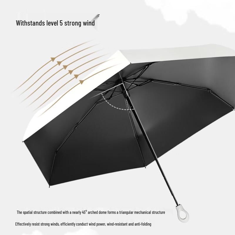 Fengxun Capsule Black Glue UV Protection Travel Umbrella
