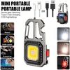 Portable LED Keychain Light with Wrench Screwdriver Safety Hammer Mini Flashlight Pocket Design Rechargeable Work Light