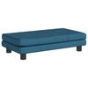 Vidaxl Sofa Dziecięca Z Podnóżkiem, Niebieska, 100X50X30 Cm, Aksamit