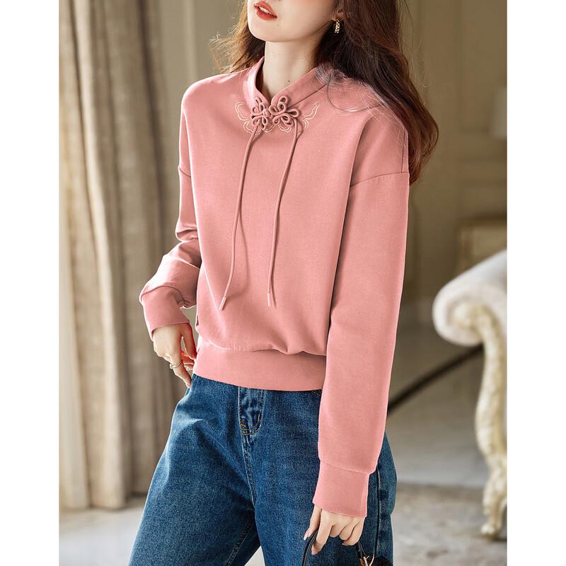 Demana Women's New Chinese Style Frog Button Sweatshirt