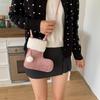 Portable Simple Style Suede Crossbody Bag Fluffy Lightweight Lamb Shoulder Bag Travel Christmas Sock Bag Women