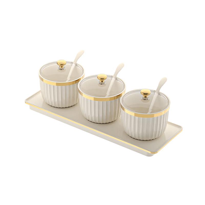 AIQIYIXUANWQ Plastic Seasoning Box 3 Compartments