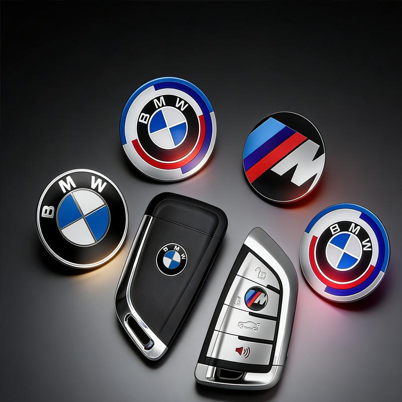 BMW M E46 E60 Easy Installation 11mm 14mm Car Remote Key Sticker M Emblem Decoration Decal Set BMW M E30 E36 E39 E46 E60 G30 X3 X5 E87 A1 nmpv6