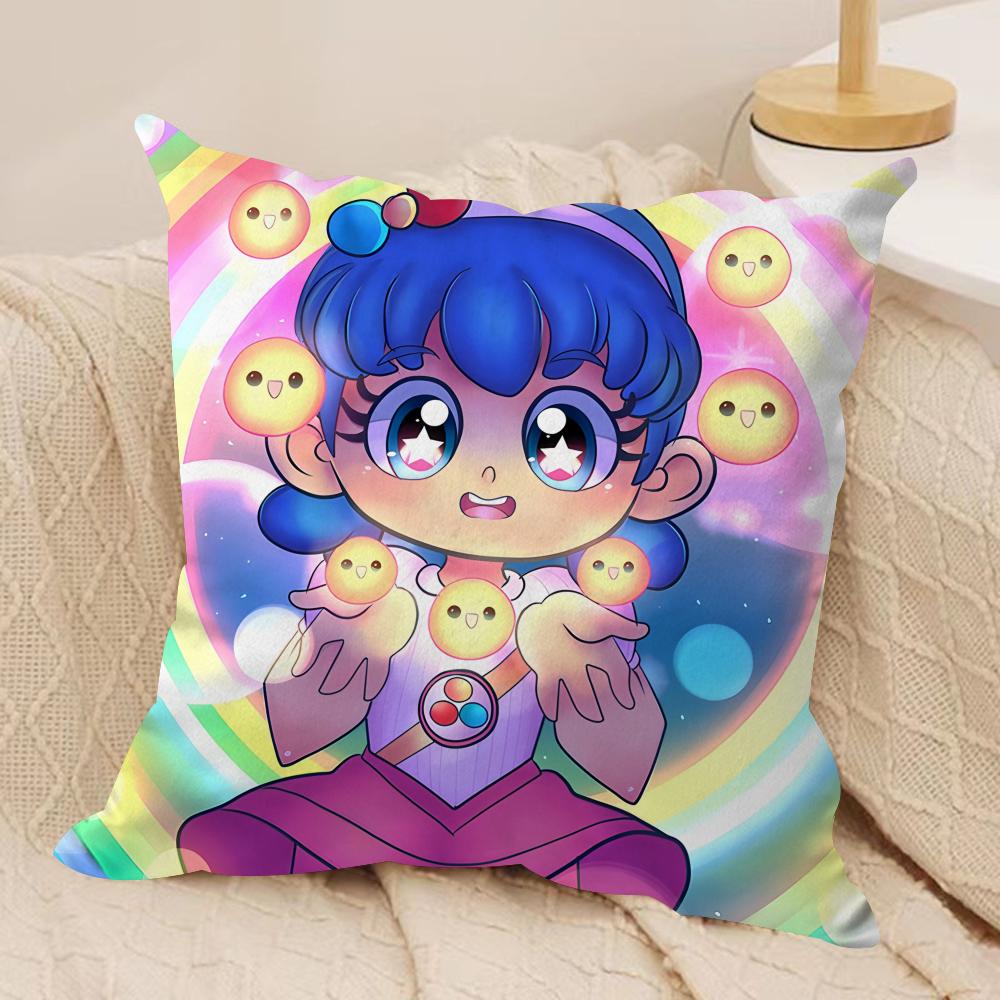 Anime True RRainbow KingdomS Cushion Cover Silky Short Plush Invisible Zipper Dustproof Sofa Pillow Case For Home Decor