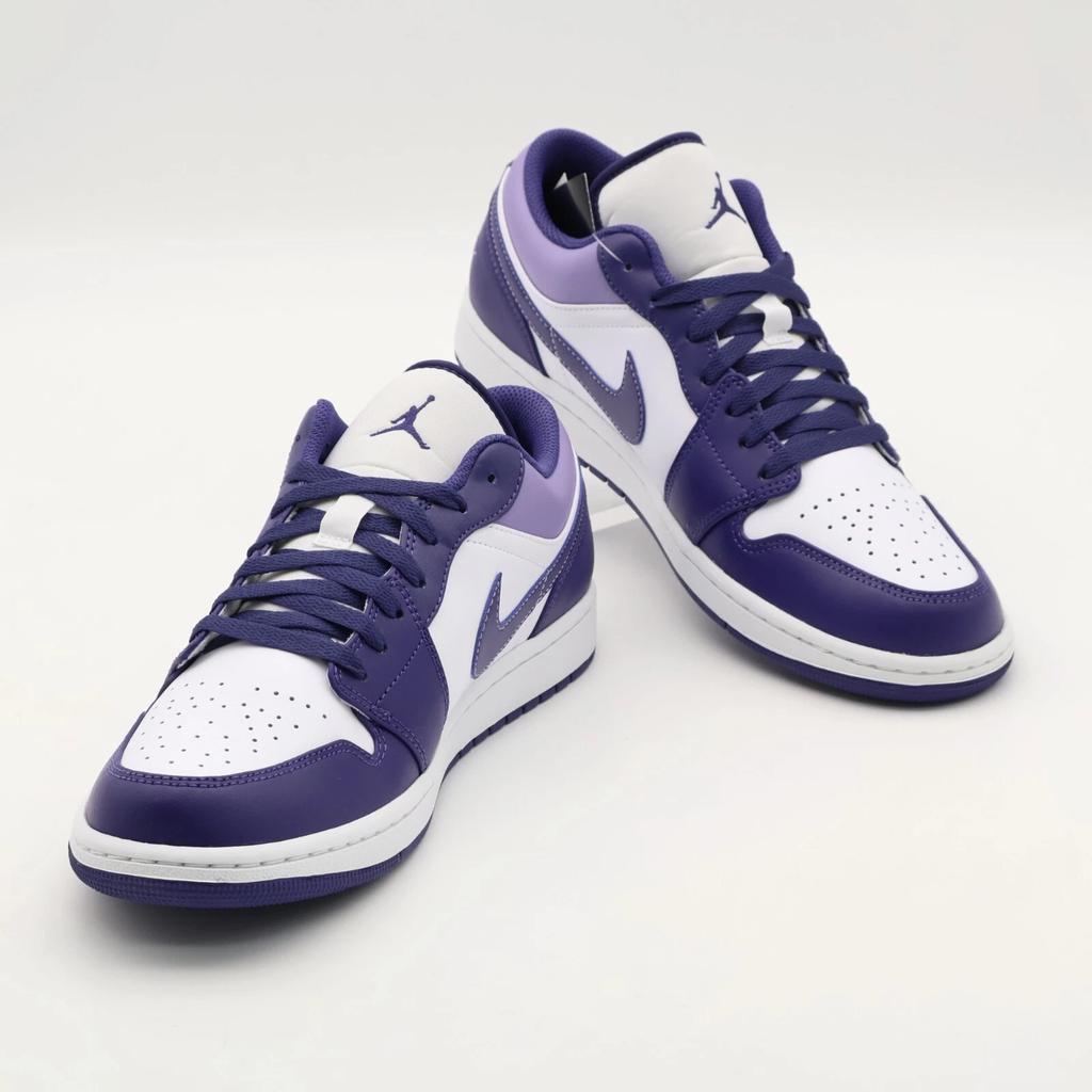 553558-515 Nike Air Jordan 1 Low Sky J Purple White Light Blueberry (Men's)
