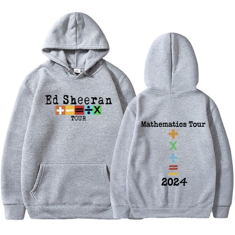 Ed Sheeran Concert Tour Mathematics Hoodies Men's and Women's Harajuku Pullover Street Wear Unisex Plushed Sweater