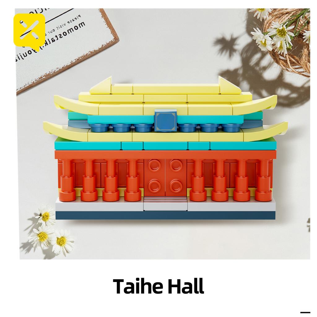 Famous China Refrigerator Magnet Building Block Sticker Toy Yellow Crane Tower Urban History Halloween Easter Christmas Child