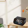 Multifunctional LED Alarm Clock with Radio and FM, Rechargeable, Black