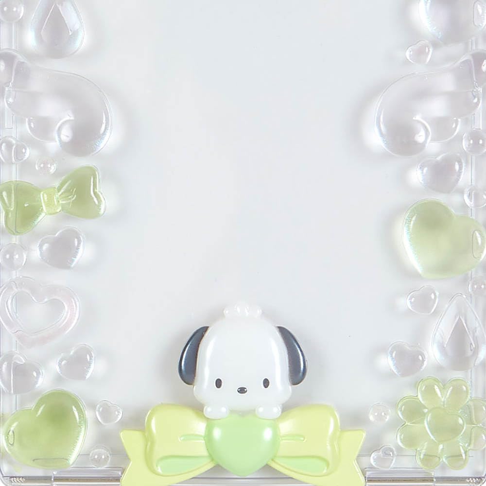 Sanrio Photo Holder (Enjoy Idol) Pochacco, approximately 9.5cm wide x 1cm deep x 14cm high, L size, fits up to 13cm x 9.1cm (690295)