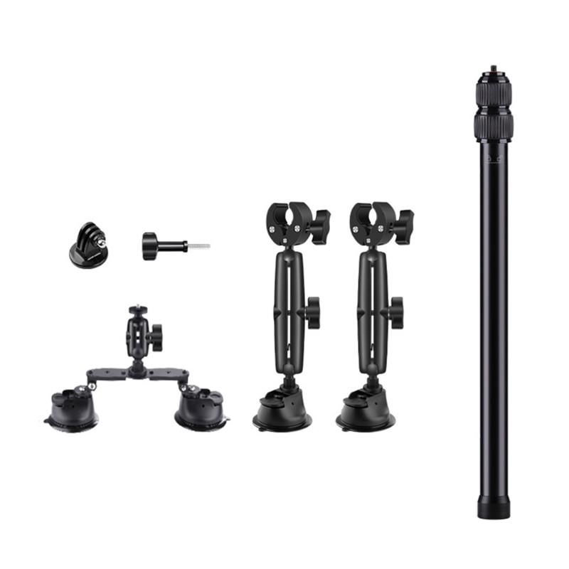 Suction Car Mount Set For Action Cameras,47.2inch Extension Stick Included For 360 /X4 Action Cameras