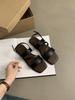 Fashion Roman Style Retro Open Toes Casual Flat Sandals for Women Summer 2025 Comfortable Versatile Back Strap Fashion Beach Cool Shoes