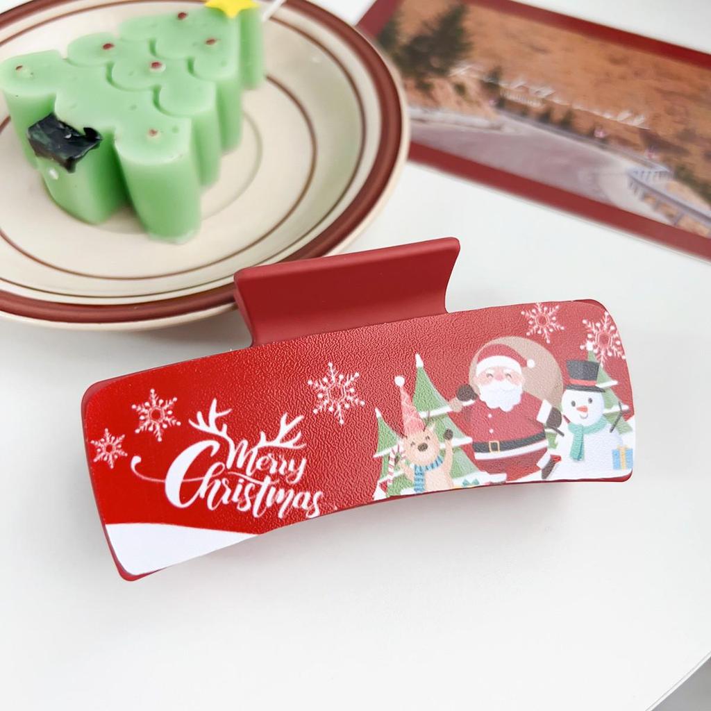 Santa Claus Christmas Festival Shark Claw Clip Hair Accessory