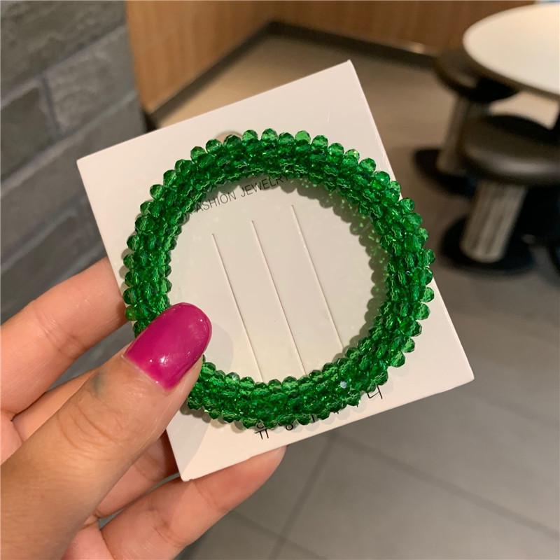 

Корейский браслет-резинка для волос с кристаллами и бусинами из района Дондэмун