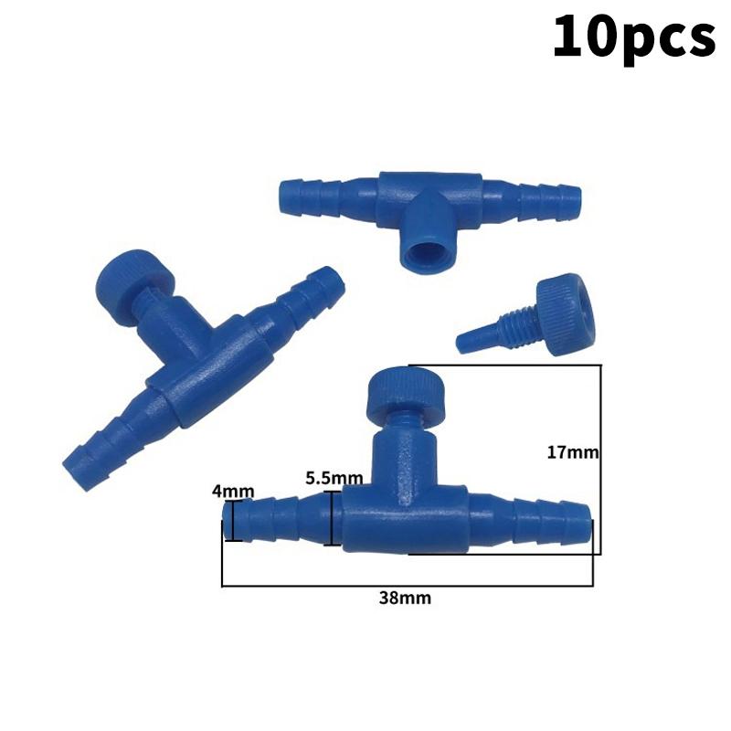 10Pcs 4Mm Aquarium Air Control Valve Tap Aquarium Fish Tank Air Pump Connector Control Valve Air Pipe Tube For Aquarium