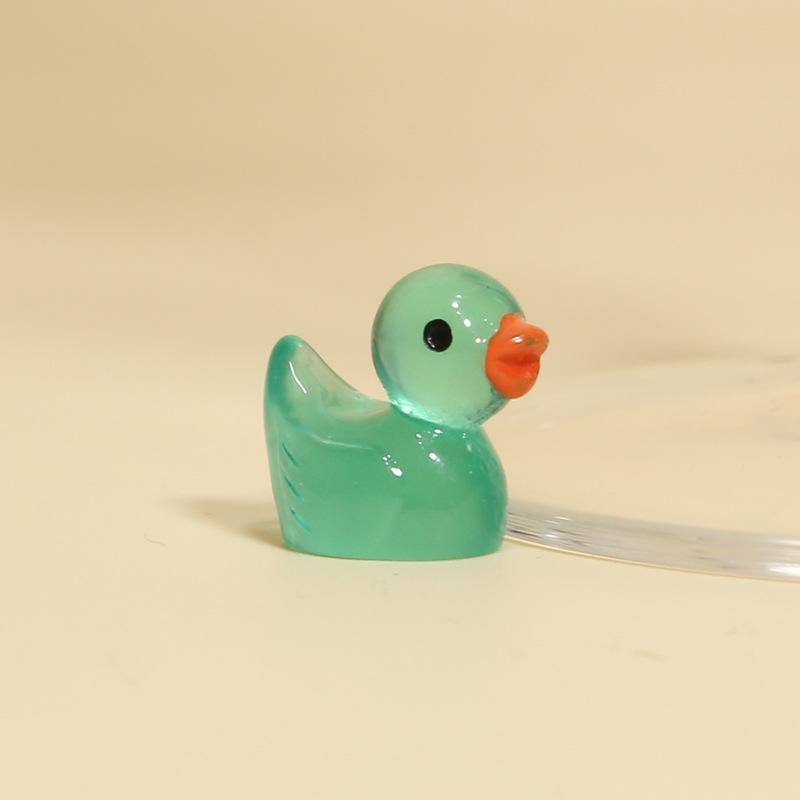 Miniature Colorful Luminous Duck Resin Ornaments for Micro Landscape and Moss Decor