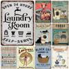 Plaque Metal Tin Signs Laundry Room Wall Decoration Vintage Art Posters Iron Painting for Man Cave Home Cafe Bathroom Club Bar