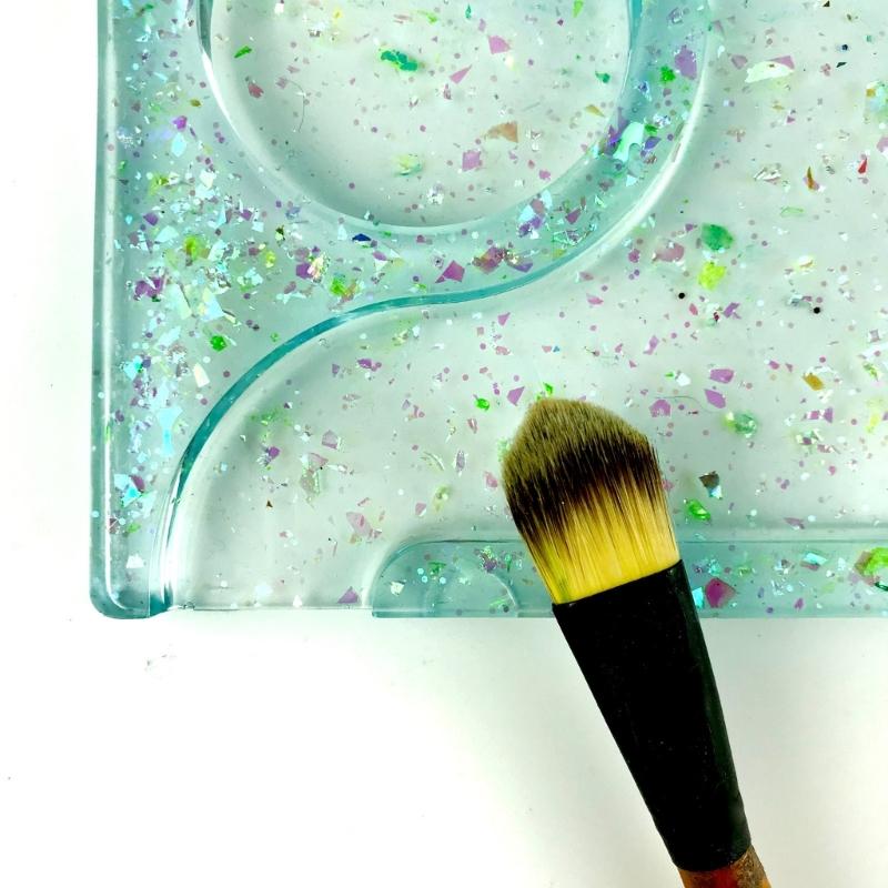 Epoxy Resin Mold with Disc Makeup Reel Cosmetic Silicone Mold Storage Tray Resin Mold for Diy Decorative Jewelry Tools