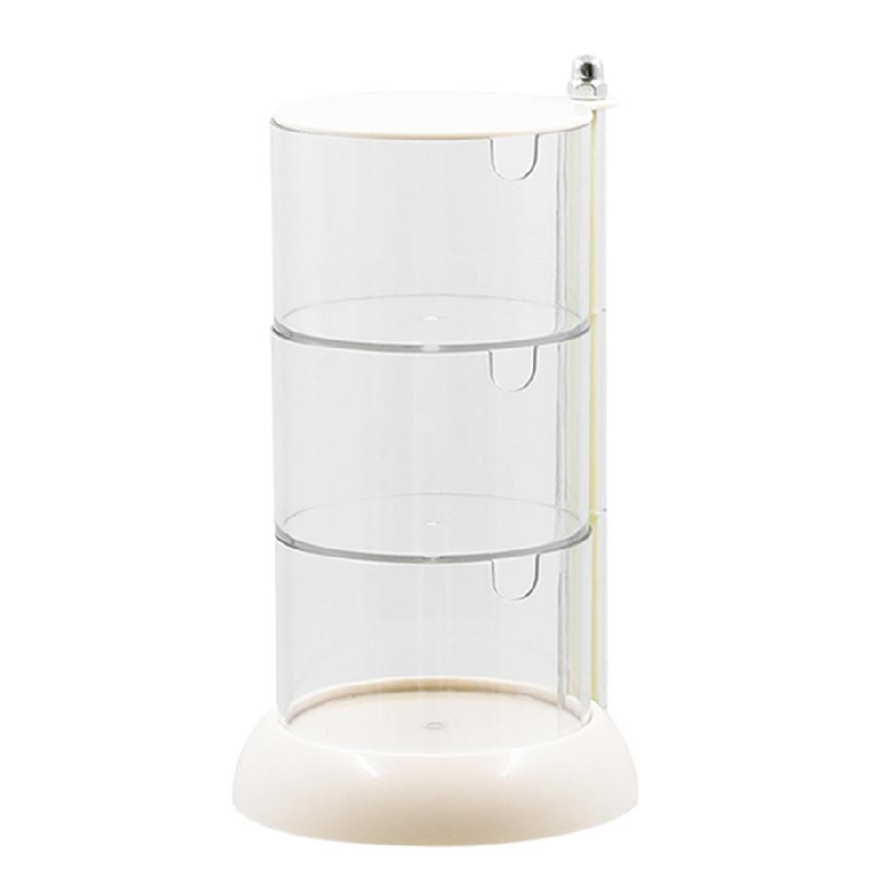 

Multi Layers Rotary Cosmetic Puff Organizer Compact Transparent Rotary Makeup Puff Storage PET 360° Rotatable