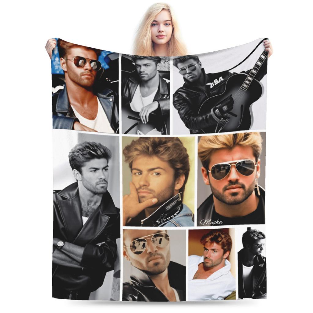 George Michael  Songs Blanket Quality Warm Soft  Throw Blanket Winter Girls Boys Couch Chair Fluffy Bedspread