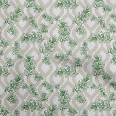 Cotton Flex Green Fabric Leaves Sewing Fabric By The Yard Printed Diy Clothing Sewing Supplies 40 Inch